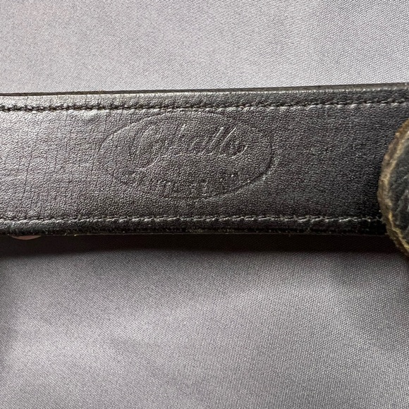 Vintage Navajo Yazzie Sterling silver turquoise & lapis belt caballo leather - Picture 9 of 16